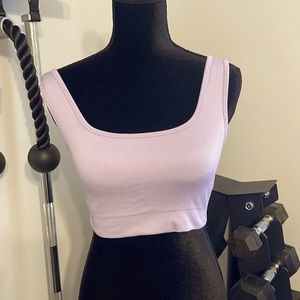 Fabletics Sports Bra, rubbed Light Purple/Lilian color, Size Medium